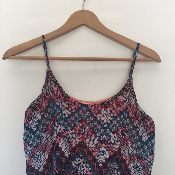 Maxi dress geometric designs spaghetti straps - Picture 3 of 6